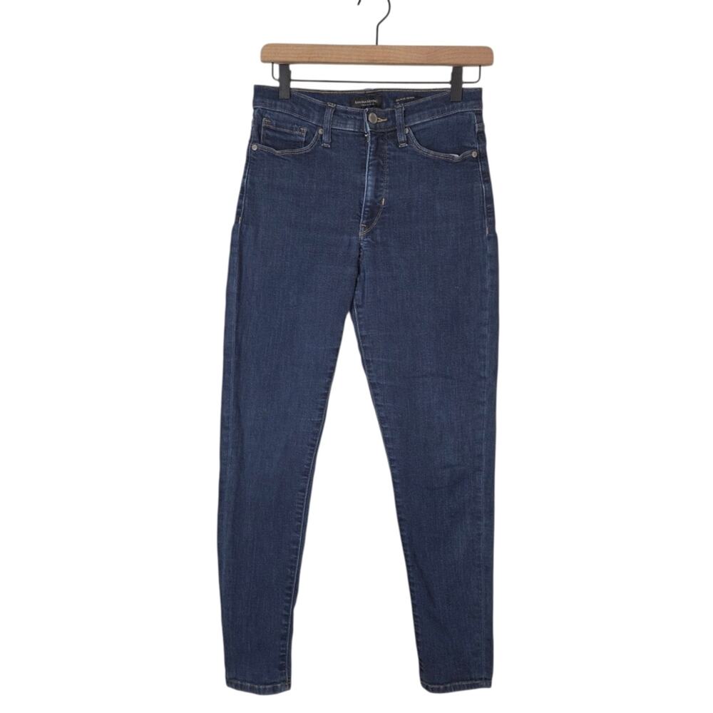 Banana Republic Sz 27 Premium Denim High Rise Skinny Medium Blue Jeans
